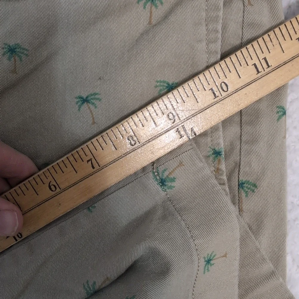 J. Crew Shorts Mens 34 Khaki Summer Re-Imagined Palm‎ Trees Tan Chino 9